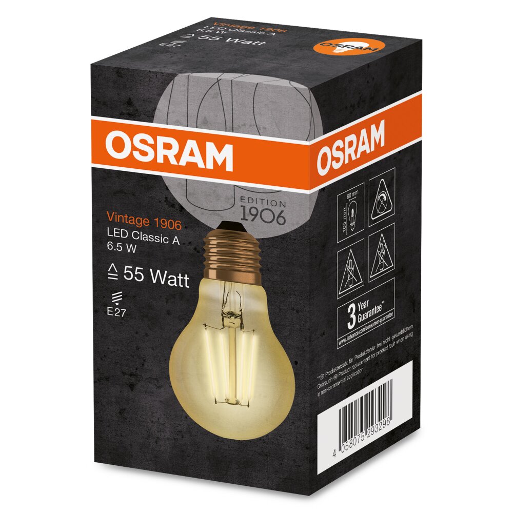 Osram vintage 1906 clearance led classic e27