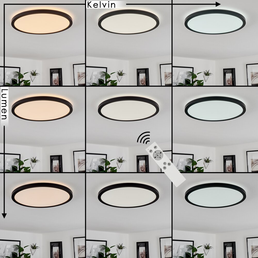 Sasinhosa Ceiling Light LED black, 1-light source, Remote control