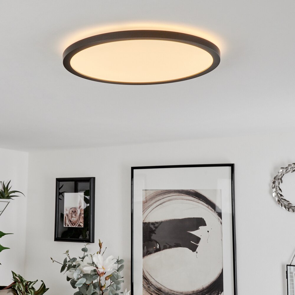 Sasinhosa Ceiling Light LED black, 1-light source, Remote control