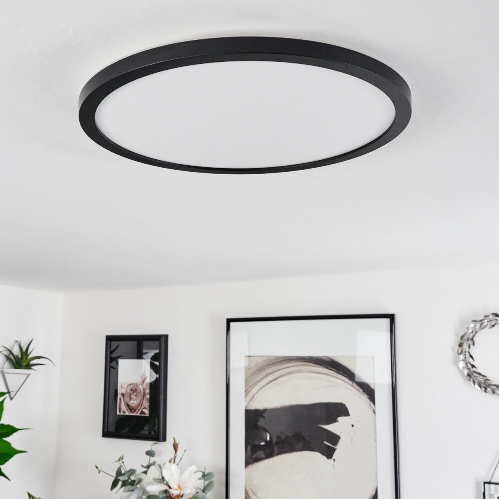 Sasinhosa Ceiling Light LED black, 1-light source, Remote control