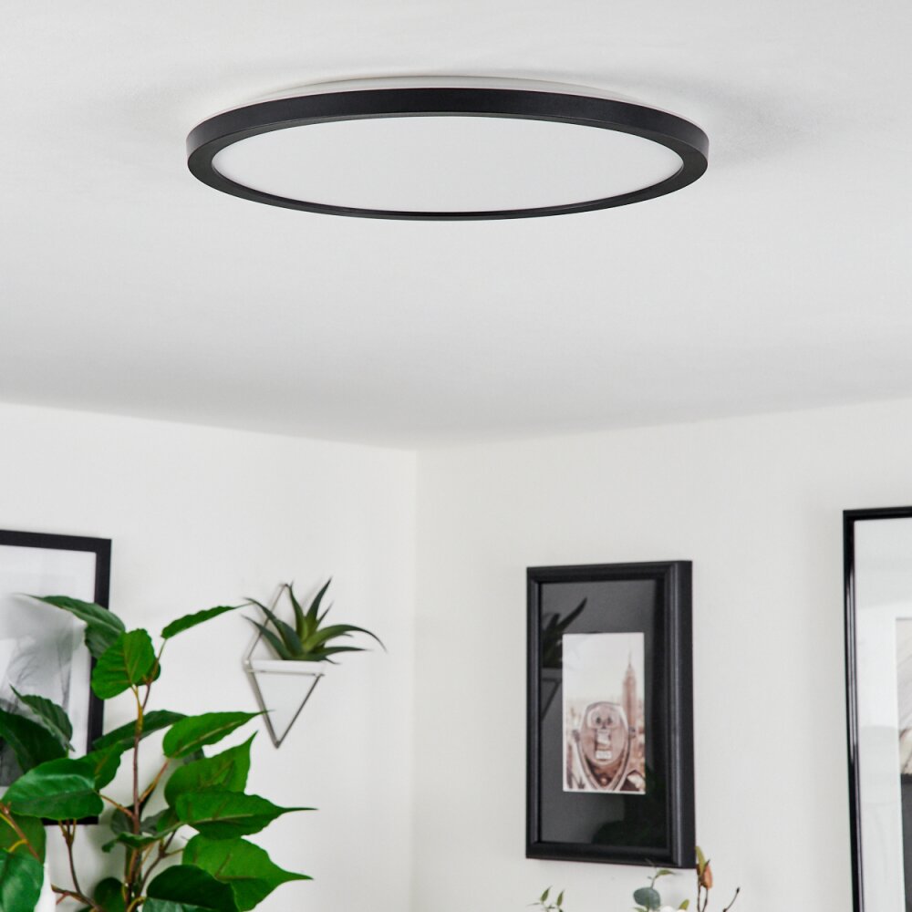 Sasinhosa Ceiling Light LED black, 1-light source, Remote control