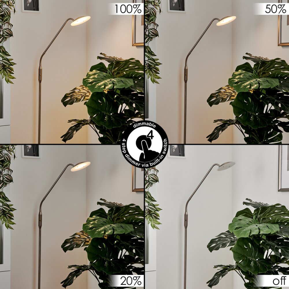 Chirep Floor Lamp LED matt nickel, 1-light source