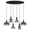 Globo JEDD Pendant Light black, 6-light sources