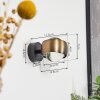 Sapri Wall Light antique brass, black, 1-light source