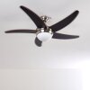 Ceiling Fan Morino brown, matt nickel, 2-light sources, Remote control