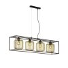 Fischer & Honsel Caydo Pendant Light black, 4-light sources