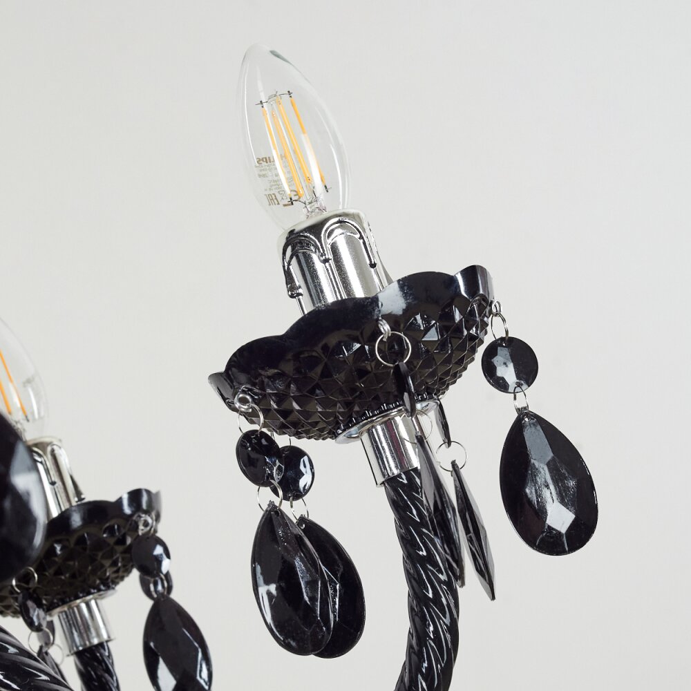 Malmback chandelier chrome, black, 6-light sources