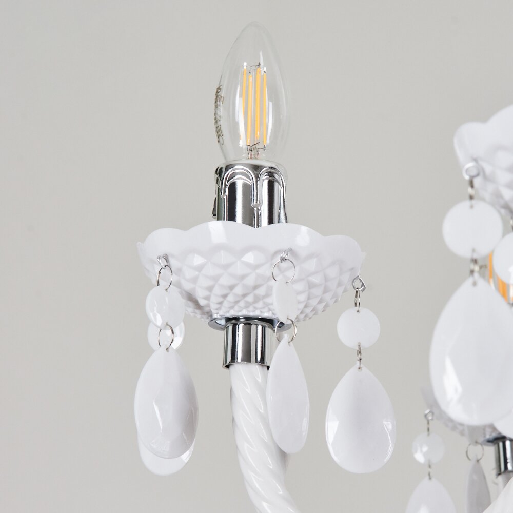 Malmback chandelier chrome, white, 6-light sources