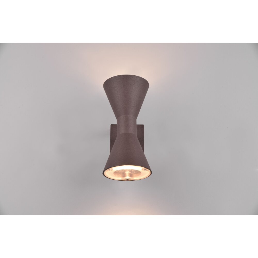 Trio Ardas Outdoor Wall Light rust-coloured, 2-light sources