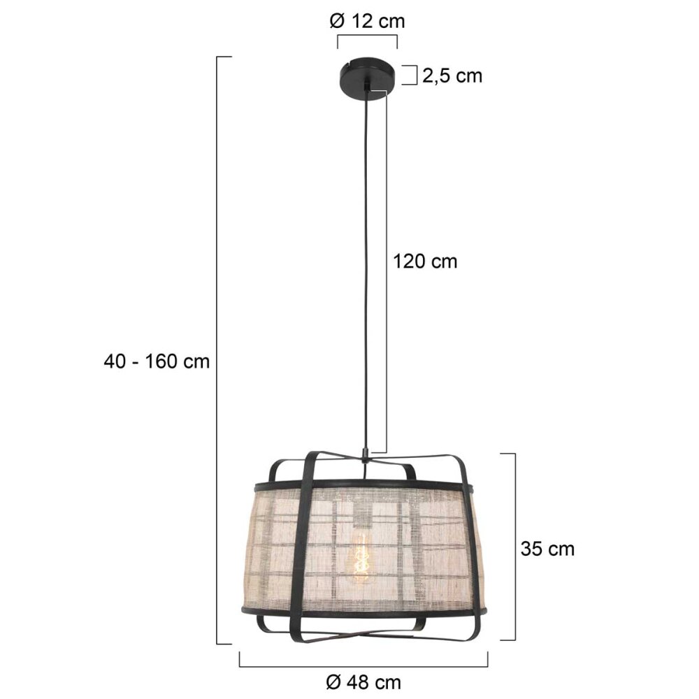 Steinhauer Capos Pendant Light black, 1-light source