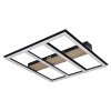 Globo FROOMY Ceiling Light LED Wood like finish, black, 1-light source