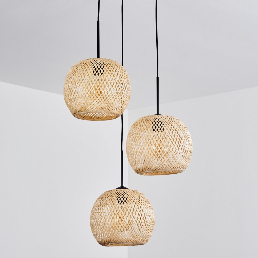 Bauro Pendant Light Ecru, 3-light sources