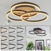 Xena Ceiling Light LED Wood like finish, black, 1-light source, Remote control