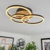 Xena Ceiling Light LED Wood like finish, black, 1-light source, Remote control