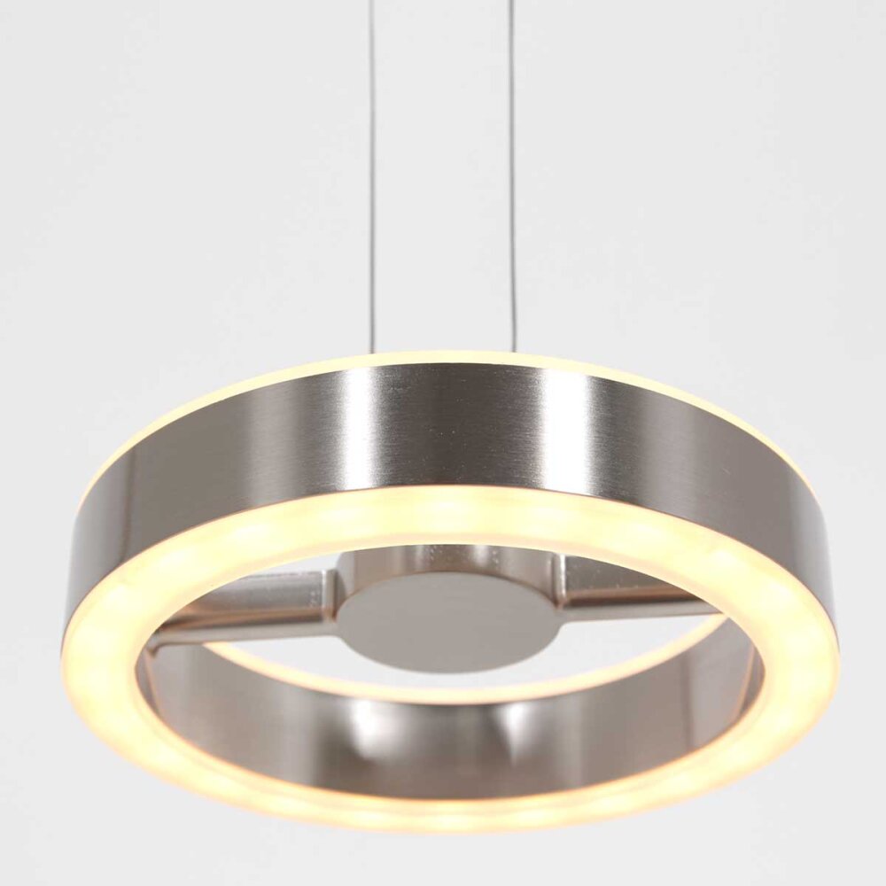 Steinhauer Piola Pendant Light LED brushed steel, 6-light sources