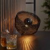 Coil Table lamp dark brown, matt nickel, 1-light source