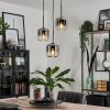 Lauden Pendant Light glass 15 cm clear, Smoke-coloured, 3-light sources