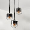 Lauden Pendant Light glass 15 cm clear, Smoke-coloured, 3-light sources