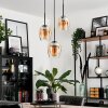 Vevino Pendant Light glass 15cm Amber, clear, 3-light sources