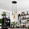 Vevino Pendant Light glass 15cm Amber, clear, 3-light sources