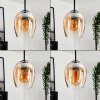 Vevino Pendant Light glass 15cm Amber, clear, 3-light sources