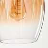 Vevino Pendant Light glass 20cm black, 1-light source