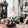 Vevino Pendant Light glass 20cm black, 1-light source