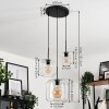 Lauden Pendant Light glass 25cm, 20cm, 15cm clear, 3-light sources