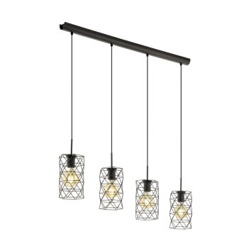 Eglo ESTEVAU pendant light dark brown, 4-light sources