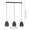 Eglo BARLASTON Pendant Light black, 3-light sources