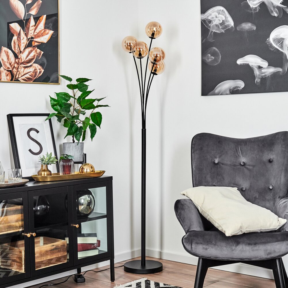 Bernado Floor Lamp black, 5-light sources