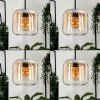 Lauden Pendant Light glass 20cm Amber, clear, 1-light source