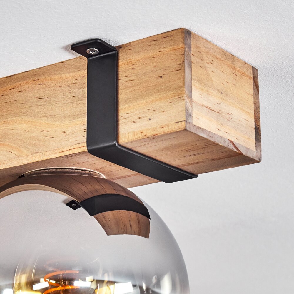 Montgomery Ceiling Light glass 15cm Ecru, black, 4-light sources