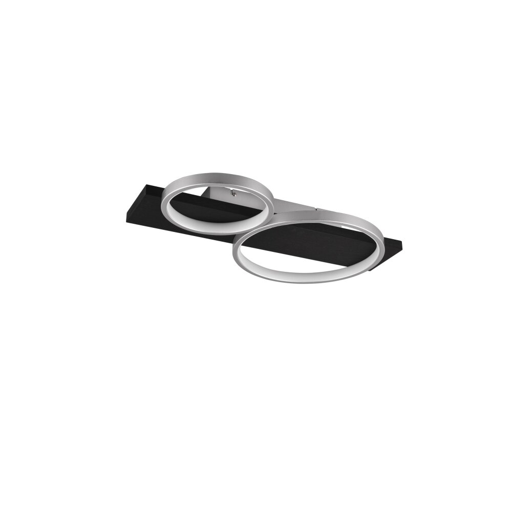 Trio MEDERA Ceiling Light LED black, titanium, 1-light source