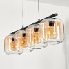 LAUDEN Pendant Light - glass Amber, clear, 4-light sources