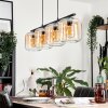 LAUDEN Pendant Light - glass Amber, clear, 4-light sources