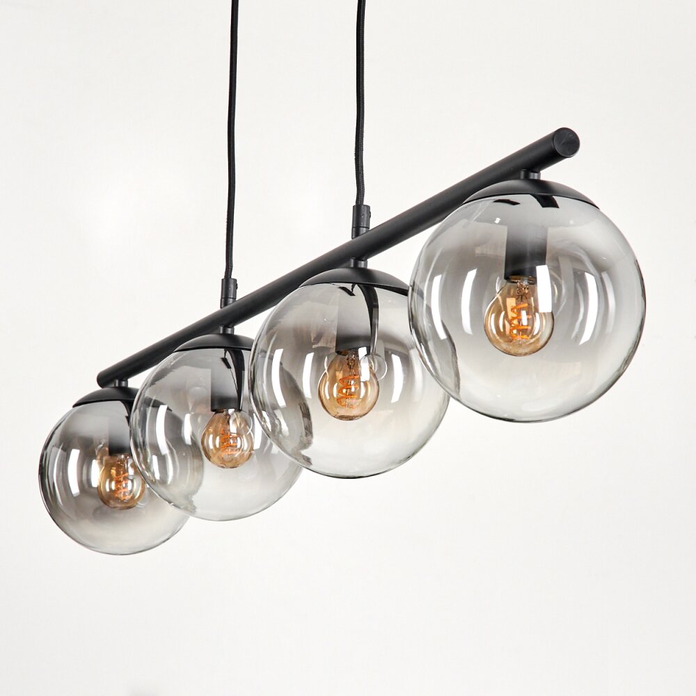 GASTOR Pendant Light clear, Smoke-coloured, 4-light sources