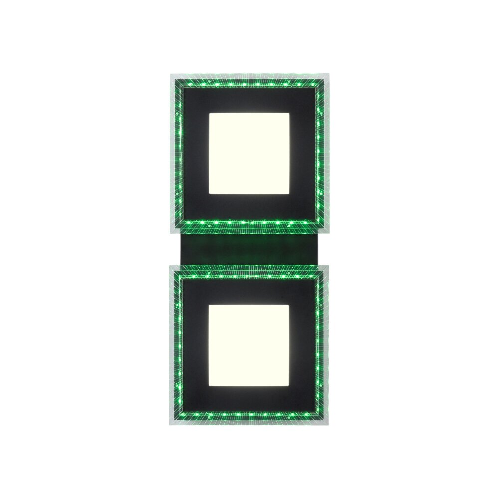 Leuchten-Direkt ACRI Ceiling Light LED black, 2-light sources, Remote control