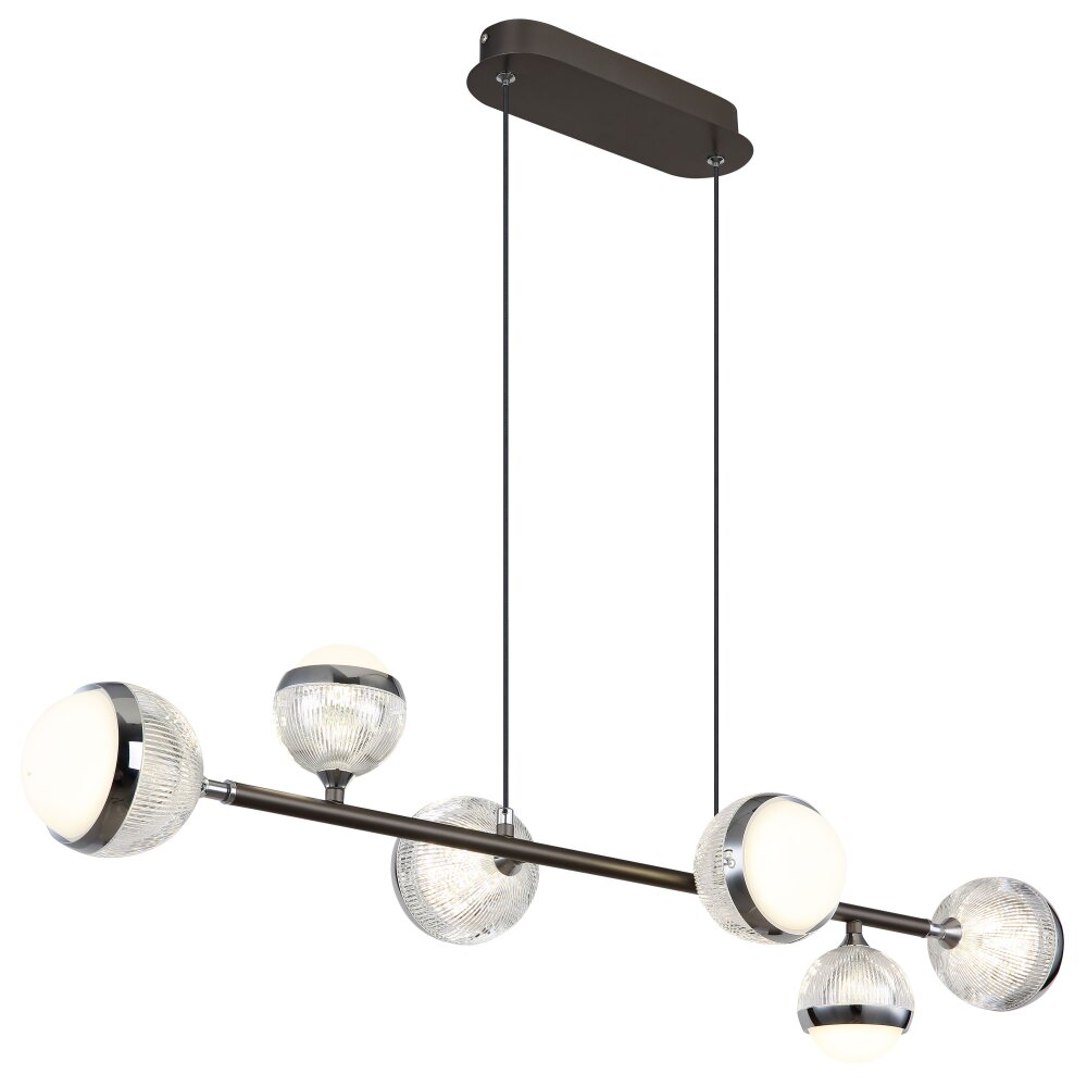 Globo UNTSY Pendant Light LED titanium, 6-light sources, Remote control