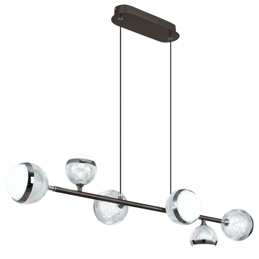 Globo UNTSY Pendant Light LED titanium, 6-light sources, Remote control