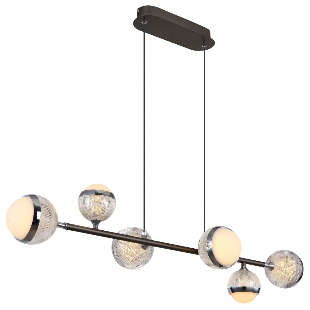 Globo UNTSY Pendant Light LED titanium, 6-light sources, Remote control