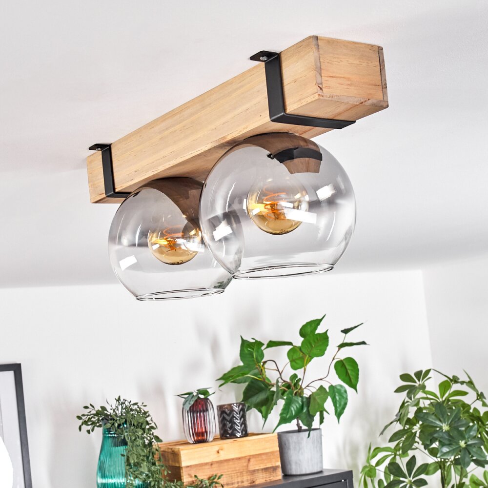 MONTGOMERY Ceiling Light - glass Ecru, black, 2-light sources