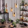 PARANE Pendant Light - glass Amber, 3-light sources