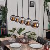 GASTOR Pendant Light - glass chrome, Smoke-coloured, 5-light sources