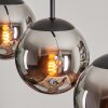 GASTOR Pendant Light - glass chrome, Smoke-coloured, 5-light sources