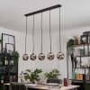 GASTOR Pendant Light - glass chrome, Smoke-coloured, 5-light sources