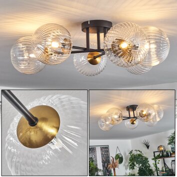 CHEHALIS Ceiling Light gold, black, 6-light sources