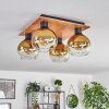 KOYOTO Ceiling Light - glass Ecru, black, 4-light sources