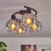 KOYOTO Ceiling Light - glass chrome, clear, Smoke-coloured, 4-light sources