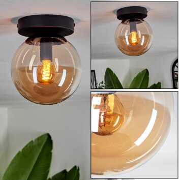 GASTOR Ceiling Light - glass Amber, 1-light source